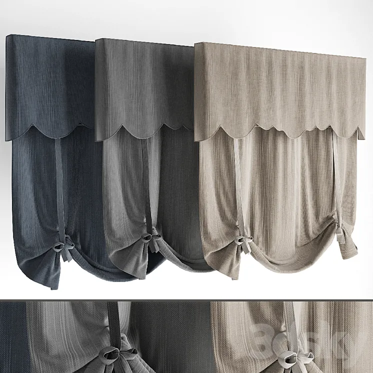 Roman blinds 20 3D Model Free