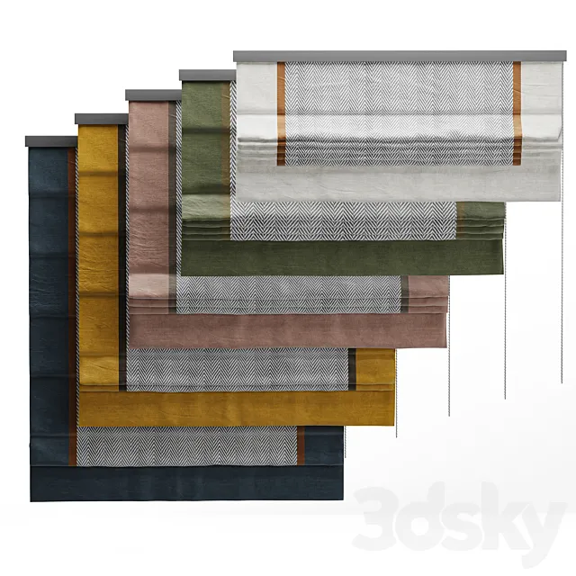 Roman blinds 3 3D Model