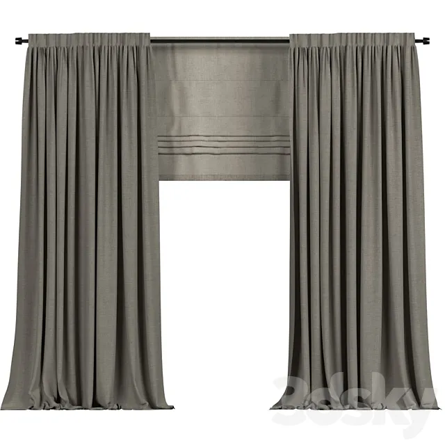 Roman blinds 3D Model