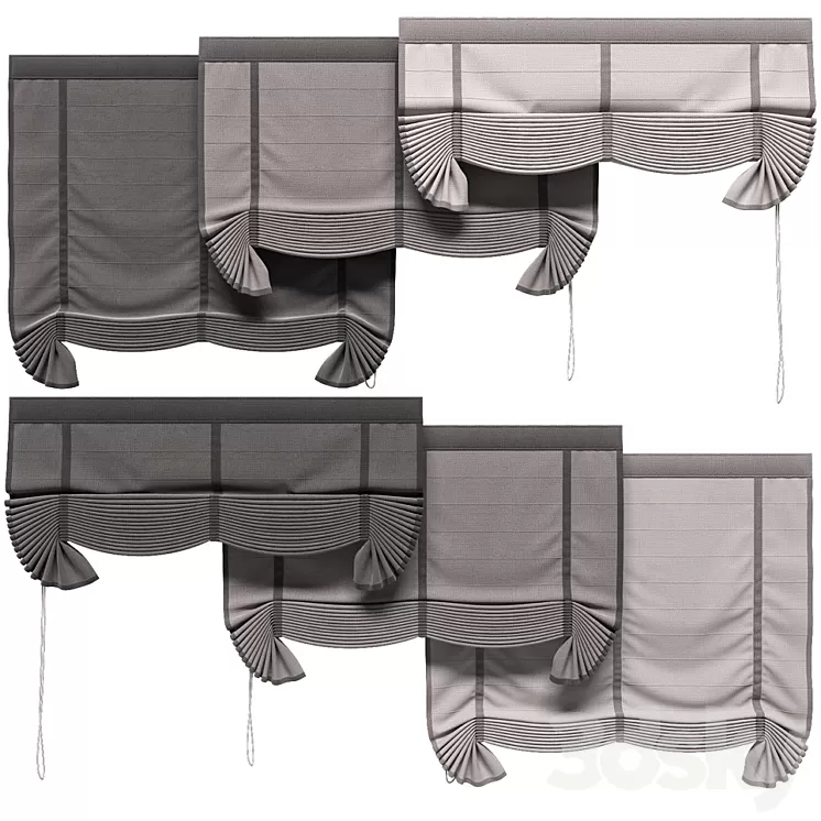 Roman blinds 4 3D Model