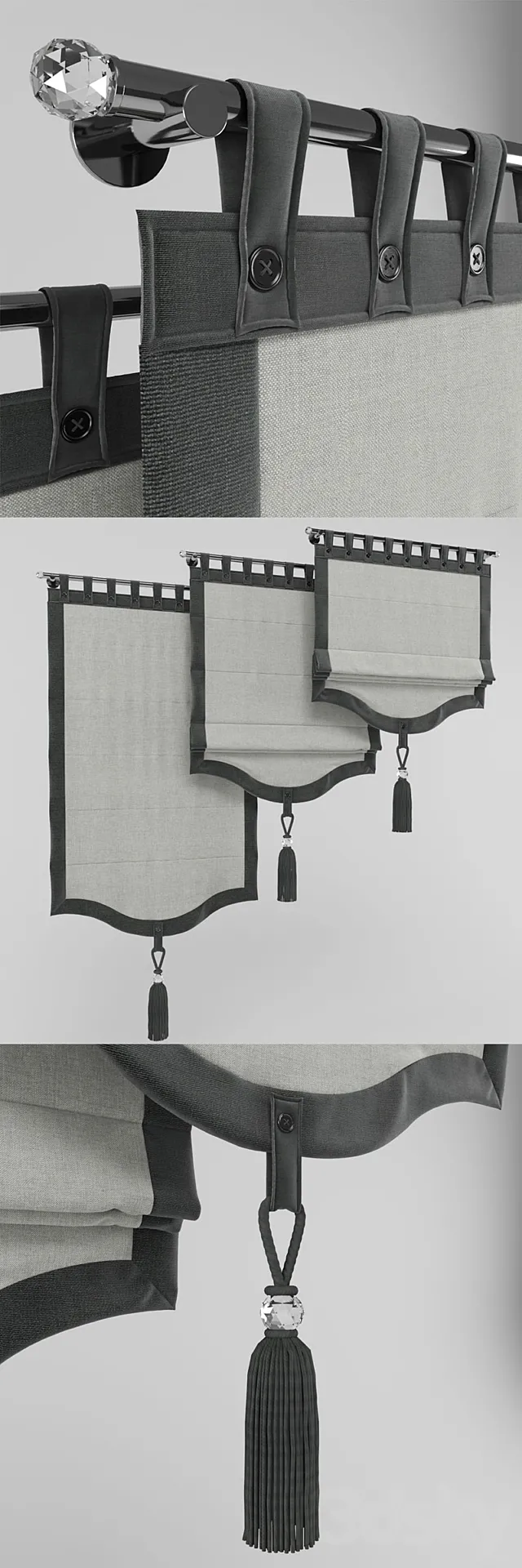 Roman blinds 9 3D Model