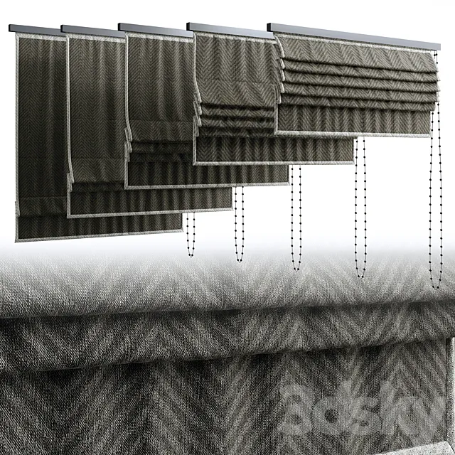 Roman curtain 04 3D Model