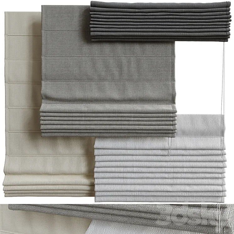 Roman curtain 3D Model Free