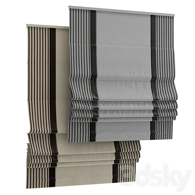 Roman curtain 66 3D Model