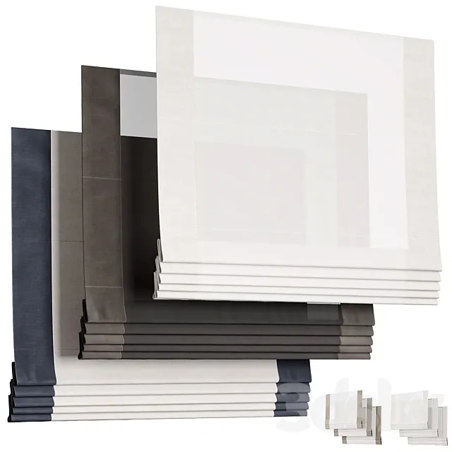 Roman curtain Curtains 3D Model