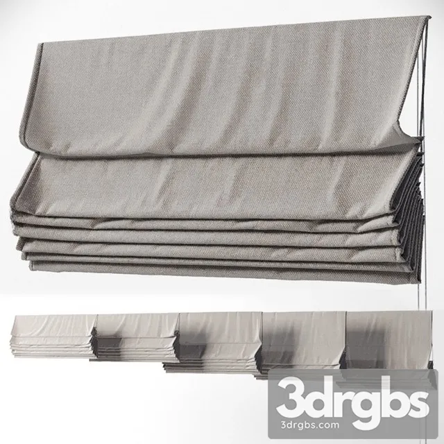 Roman Curtain Fabric 02 3D Model Free