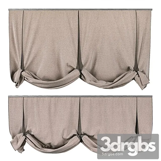 Roman Curtain Fabric 06 3D Model Free
