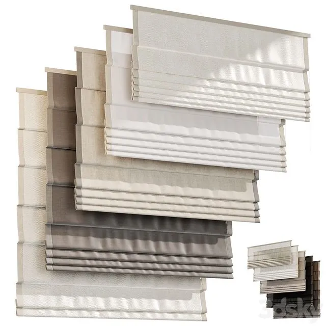 Roman curtains 03 3D Model