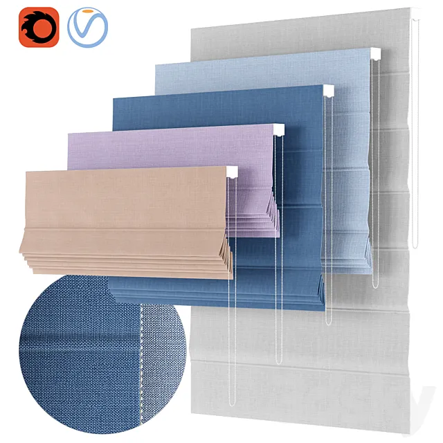 Roman Curtains 13 | Revati 3D Model