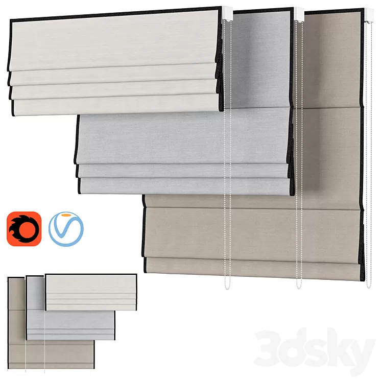 Roman Curtains 134 | Backhausen | Rebbio 3D Model