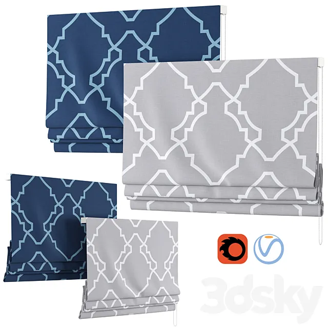 Roman Curtains 21 | Pottery Barn | Trisha geo 3D Model