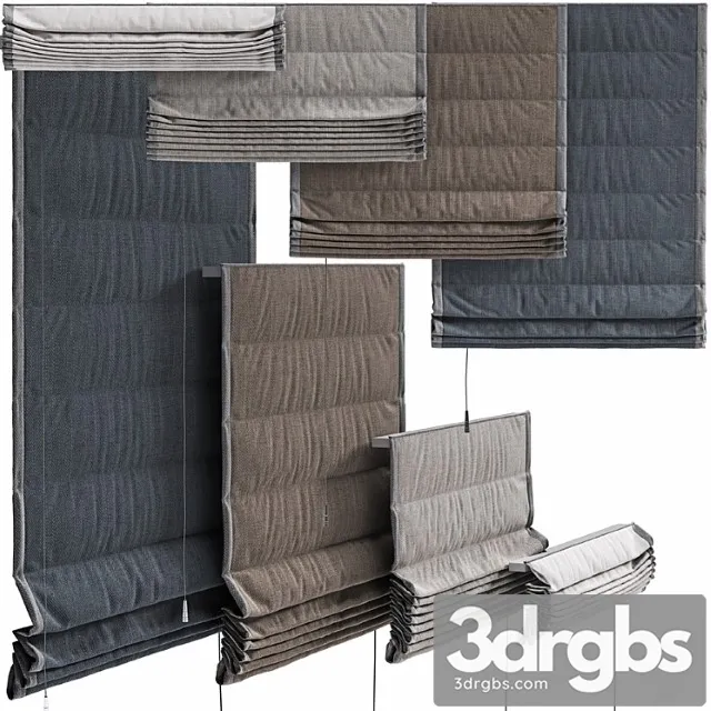 Roman curtains 3D Model Free