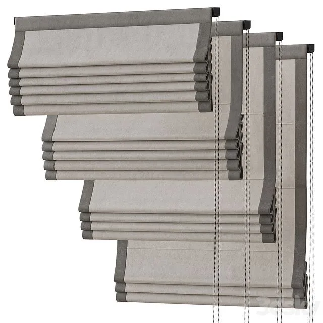 Roman curtains 5 3D Model