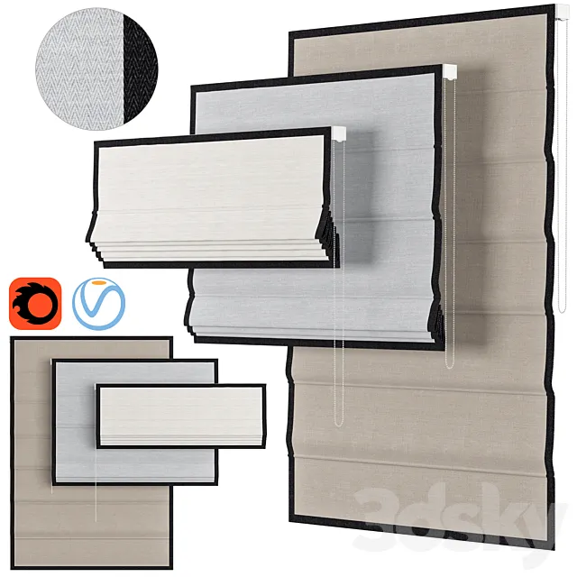 Roman Curtains 67 | Backhausen | Rebbio 3D Model