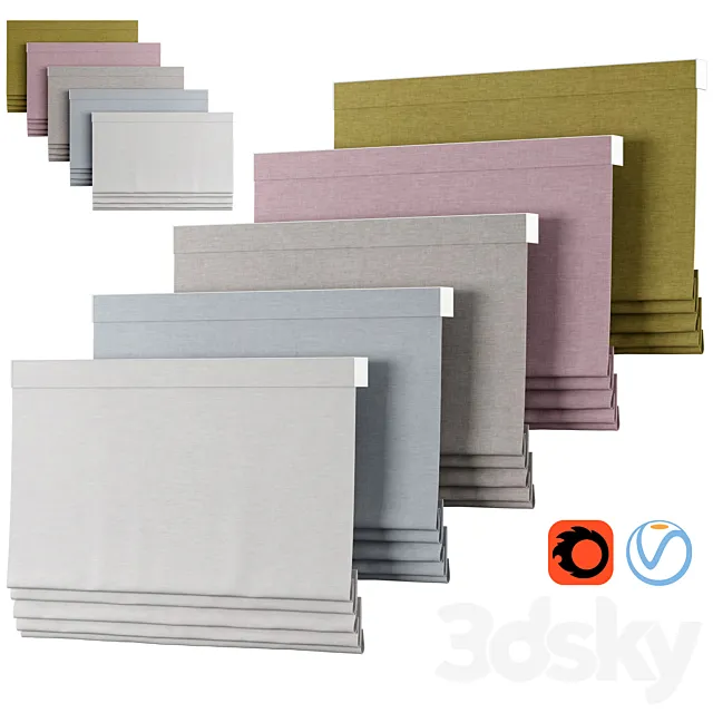 Roman Curtains 99 | NEXT | Soho Made To Measure Roman Blind 3D Model