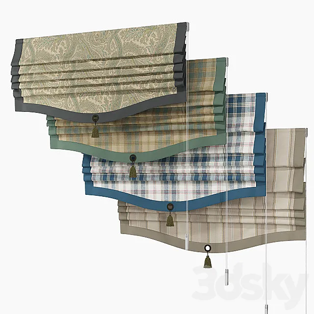 Roman shade 1200 mm 3D Model