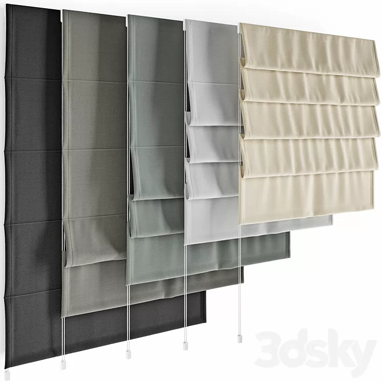 Roman shades 33 3D Model