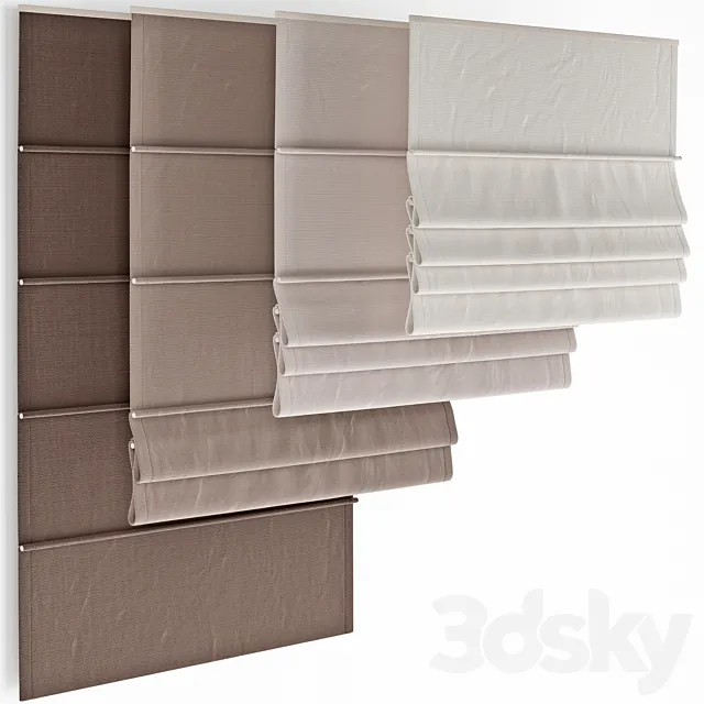 Roman shades 3D Model