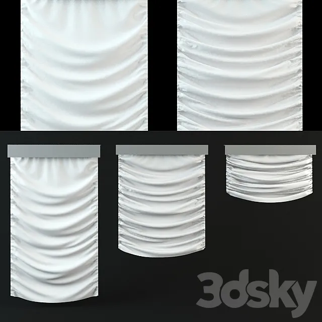 Roman window shades 3DModel