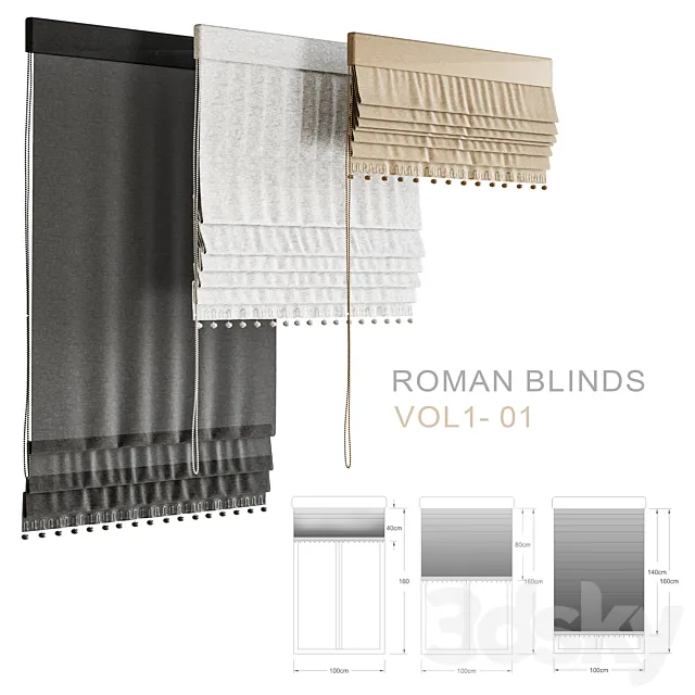 Roman_blinds_vol1_01 3D Model