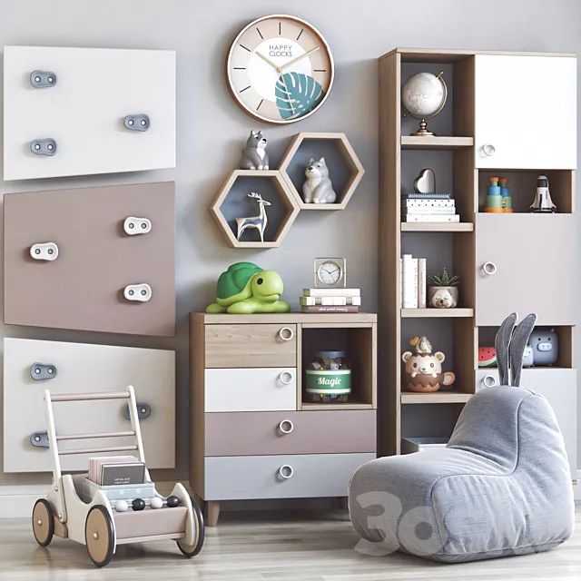 Romi childrens furniture and toys 3D Model