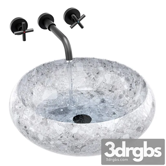 Ronda Gray Granite Sink 3D Model Free