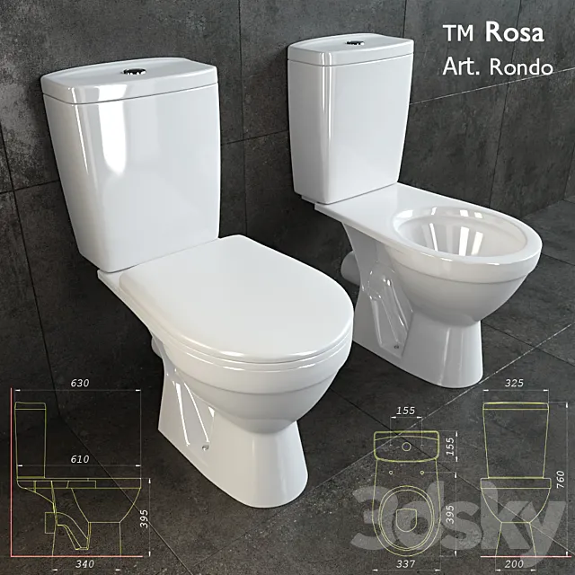 Rondo toilet 3D Model