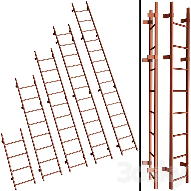 Roof ladder _ Roof safety system 3DModel