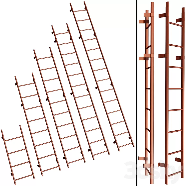 Roof ladder / Roof safety system 3D Model