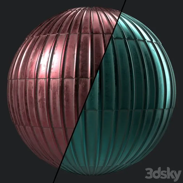 Roof Tile Materials 94- Metal Roofing By Snow 3D Model