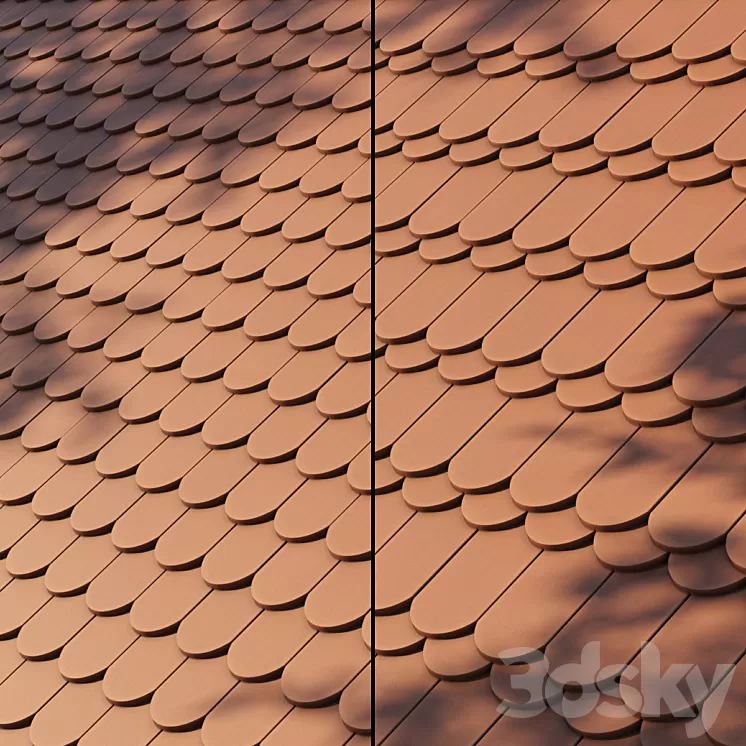 Roof Tiles 3D Model Free Download