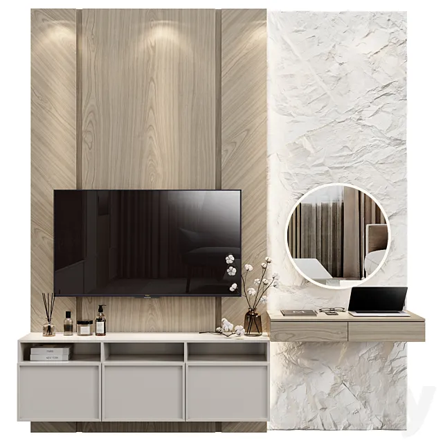 Room tv wall 13 3D Model