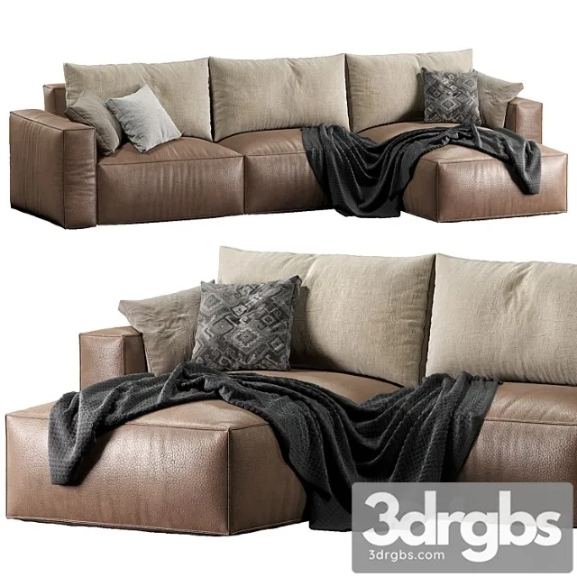 Room108 leather sofa elise stretch 2 3D Model Download