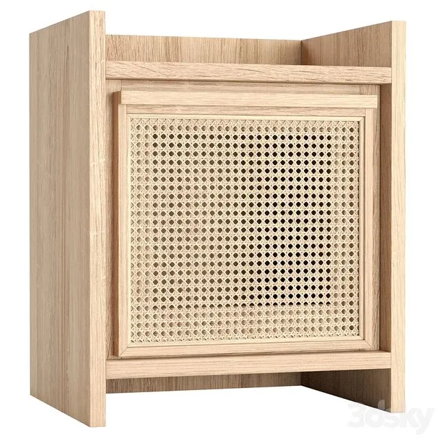 Roots Side Table European Oak 3D Model