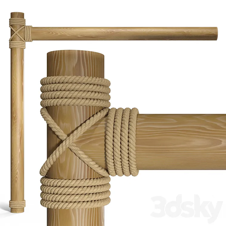 Rope beams 3D Model Free