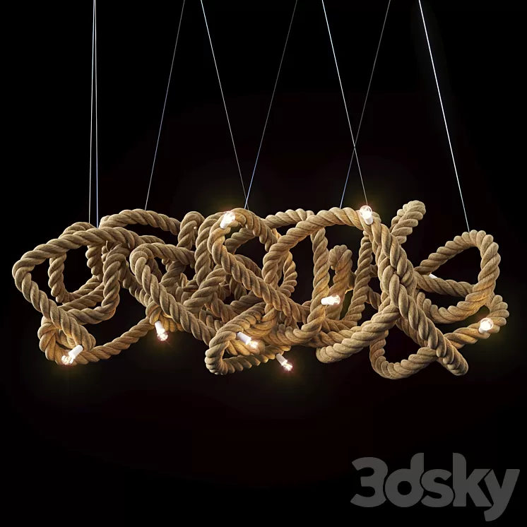 Rope chandelier 3D Model