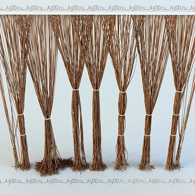 Rope curtains (muslin) 3 3DModel