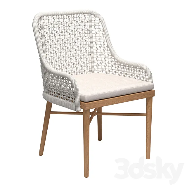 Rope Rattan Arm Chair 3D Model