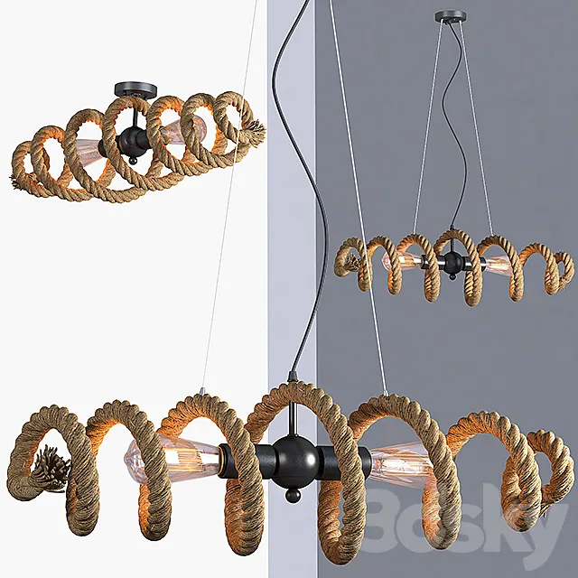 Rope Suspension Lamp 3DModel