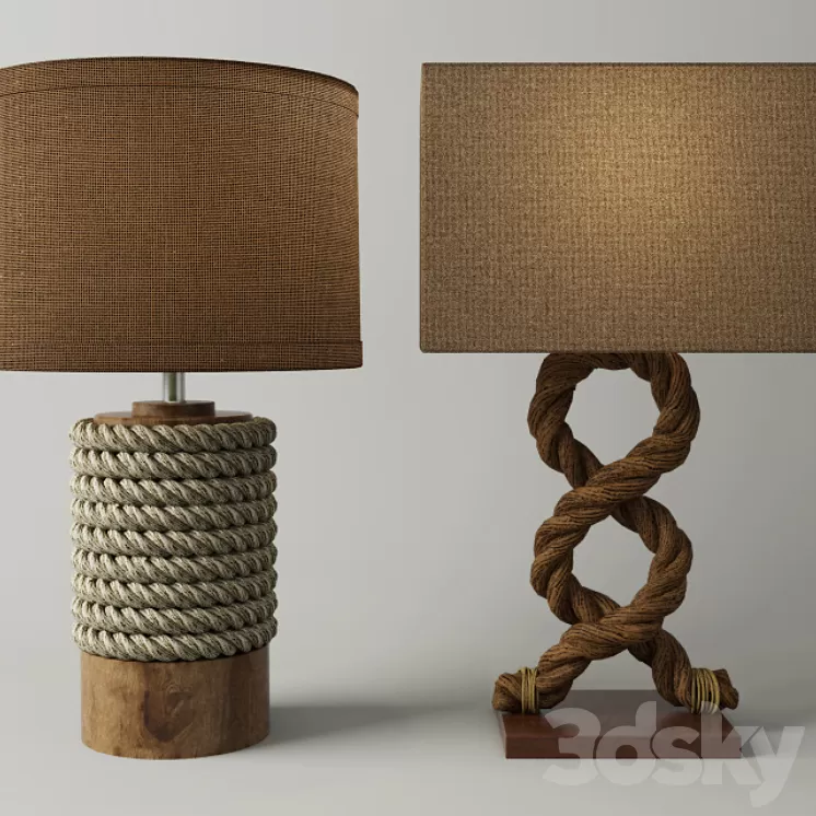 Rope Table Lamps 3D Model