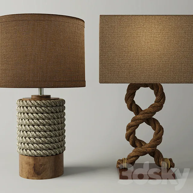 Rope Table Lamps 3DModel