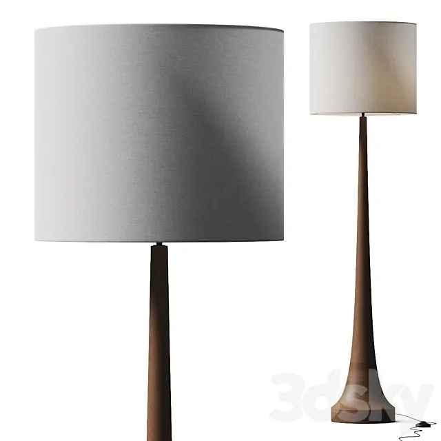 Rose and Gray Mango Wood Floor Lamp 3D Model