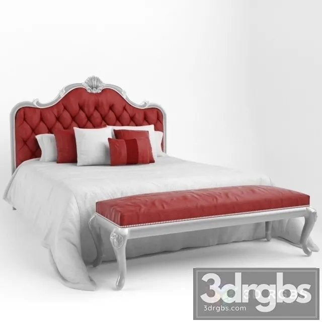 Rose Classic Bed 3D Model Free