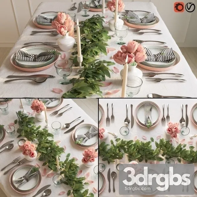 Rose Tableware Set Free Download