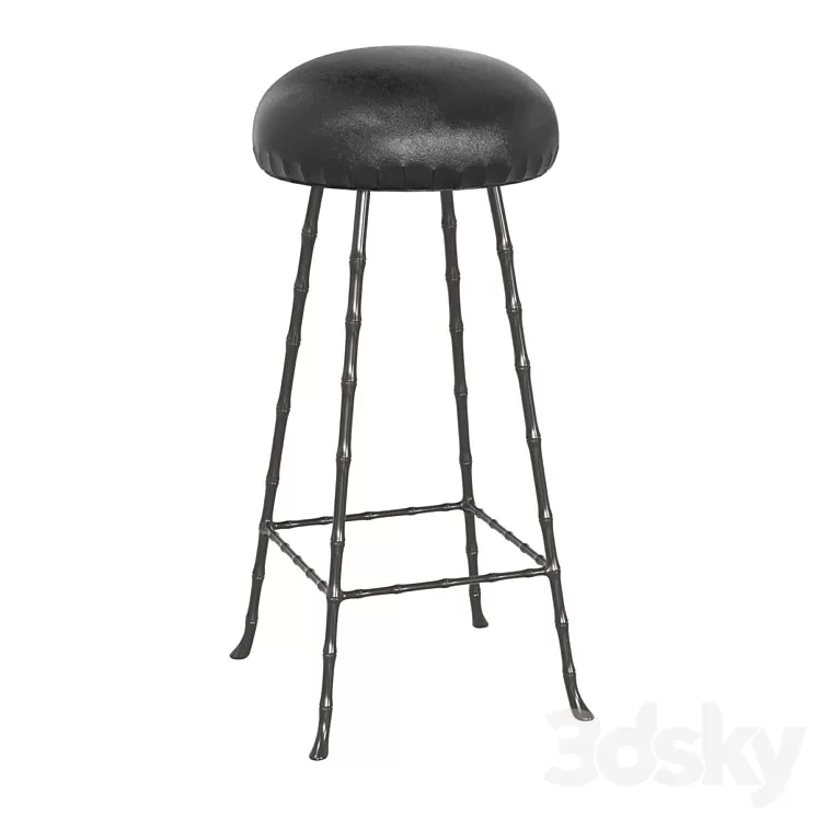 Rose uniacke high upholstered bar stool 3D Model