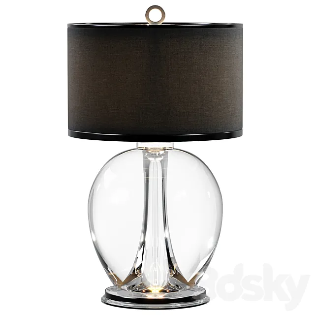 Rosendale Wide Table Lamp – Dutch Silver by LUXDECO 3DModel