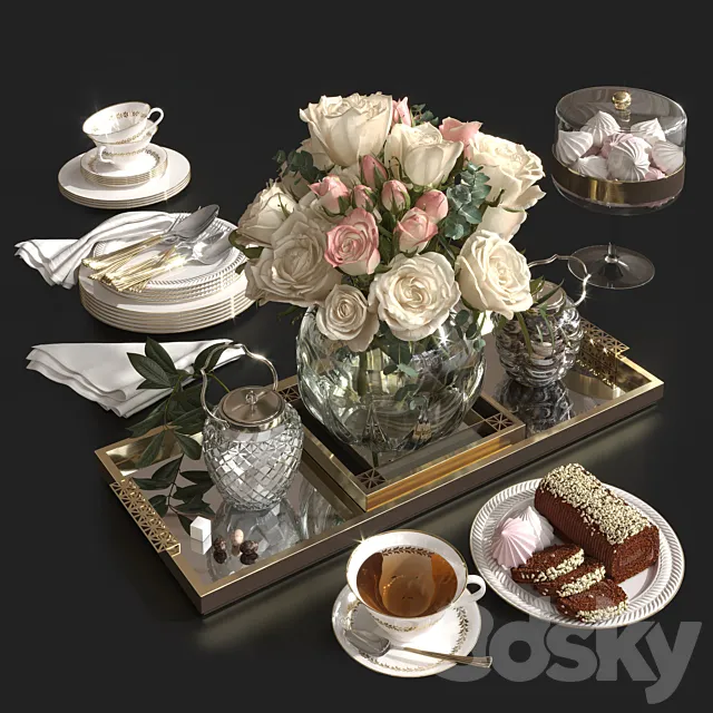 Roses and tea. Free Download