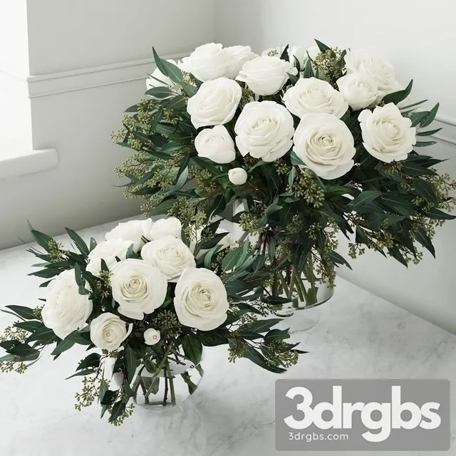 Roses Bouquet 3D Model Free
