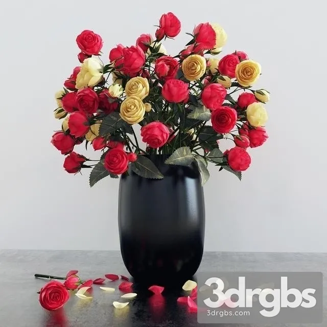 Roses Bouquet 5 3D Model Free