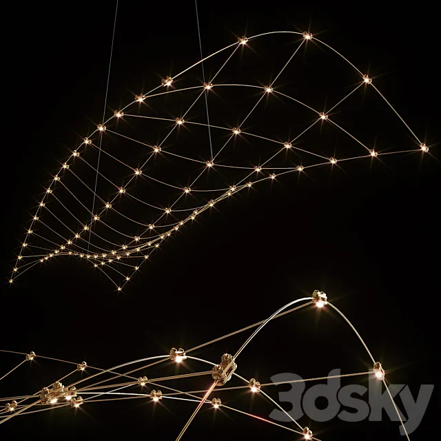 Rosetta Quasar Lampada a Sospensione 3D Model